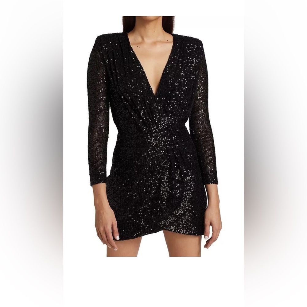 Ramy Brook Black Sequin Dress